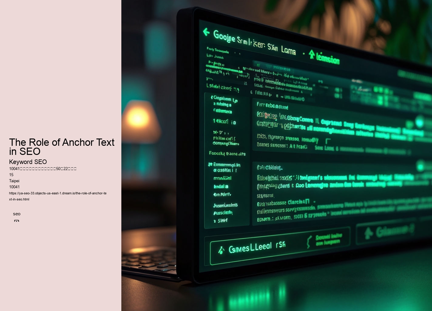 The Role of Anchor Text in SEO